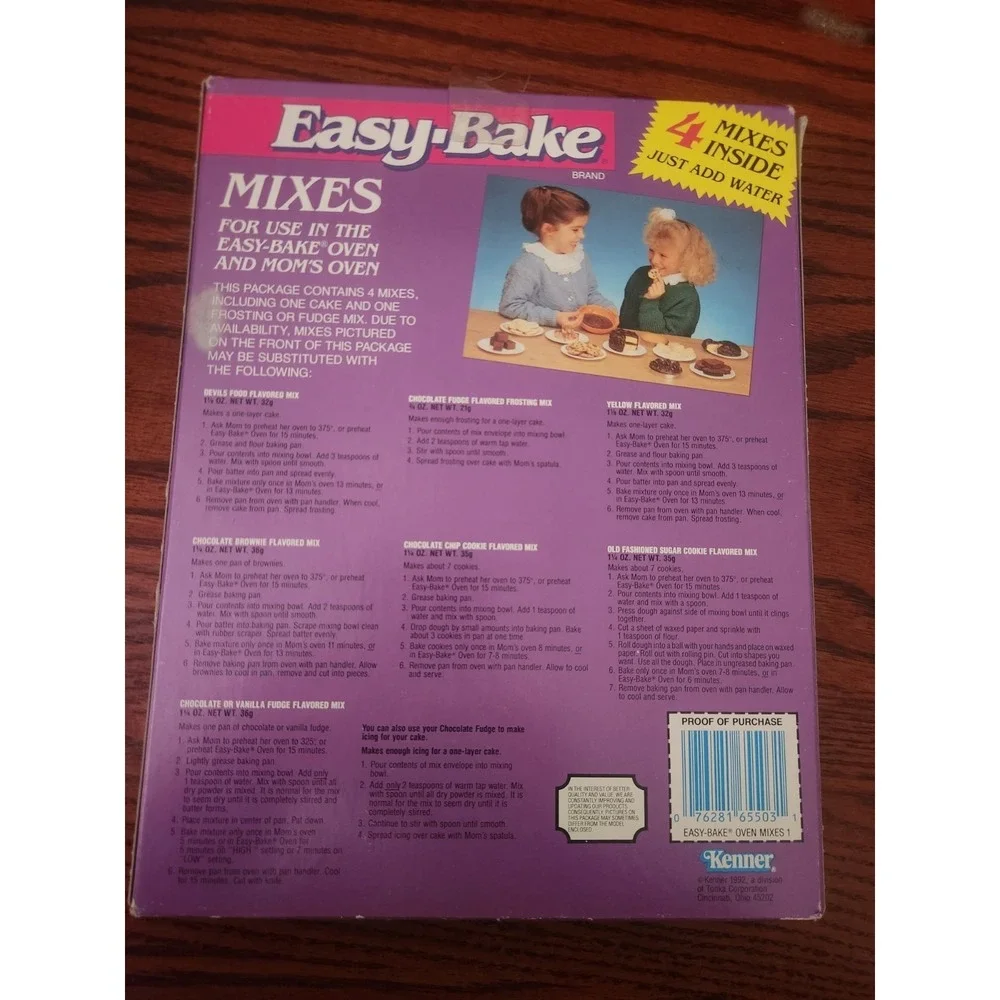NOS Easy bake Kenner Mixes New Dead Stock Vintage‎ In Box 1992